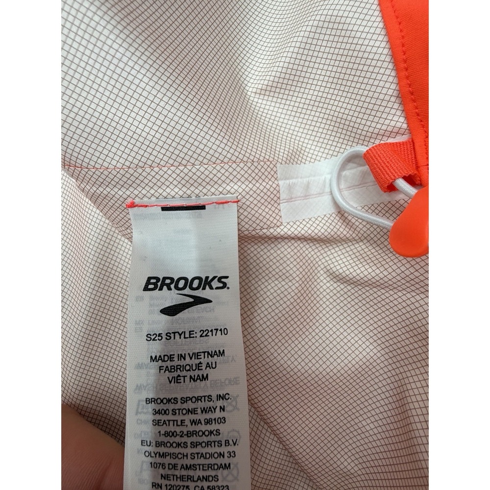 Brooks Womens High Point Waterproof Jacket 2 Neon Ember Flame Medium NWT - Picture 8 of 9